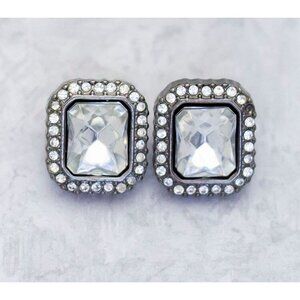 Vintage Art Deco Diamond Rhinestone Stud Earrings | CD1